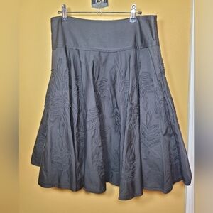 Madeline Press 100% Cotton Black Embellished Mini Skirt sz 12